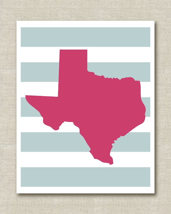 Custom Personalized State Home Decor Art Print 8.5"x11"