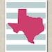 Custom Personalized State Home Decor Art Print 8.5"x11"
