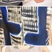 Inverted Cross Printed Sheer Tank Top Occult Shirt Hand Print Geometric Abstraction Crop Top Black and Blue Print Striped Beige Chiffon