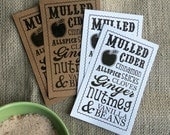 Printable - Mulled Apple Cider - Baking - Labels & Tags
