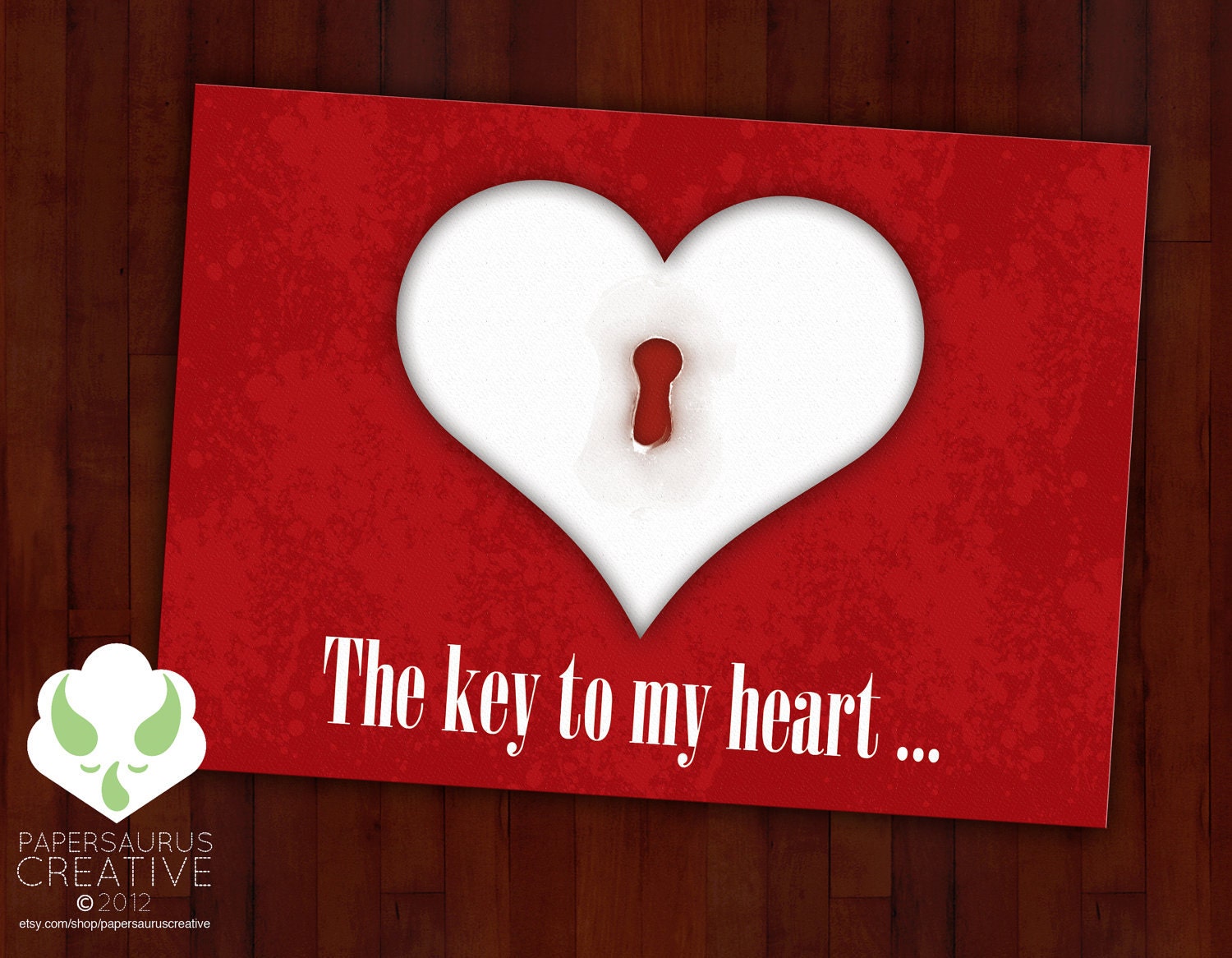 Greeting card - The key to my heart - love, anniversary, wedding