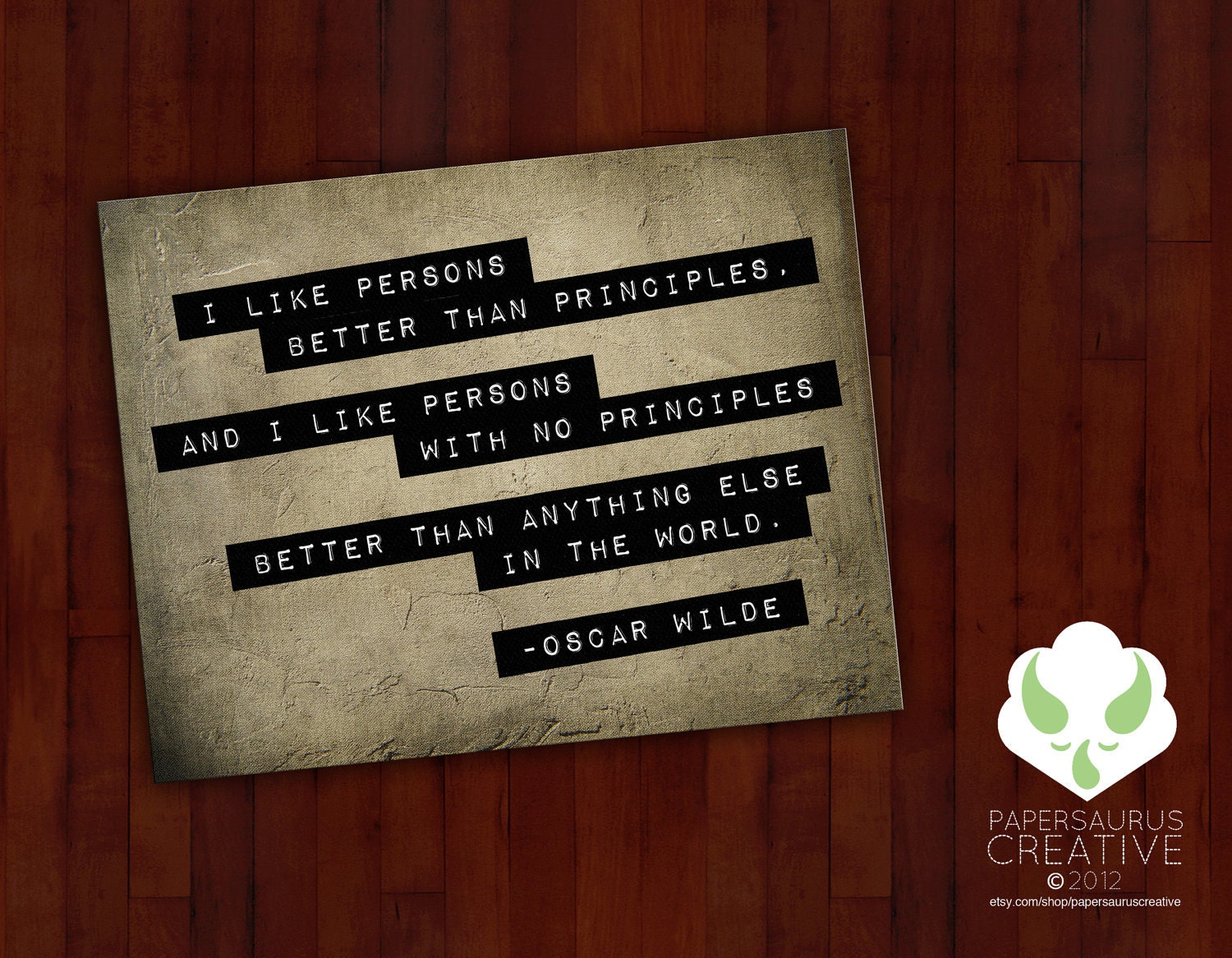 Blank greeting card set - Oscar Wilde quote cards - set 2