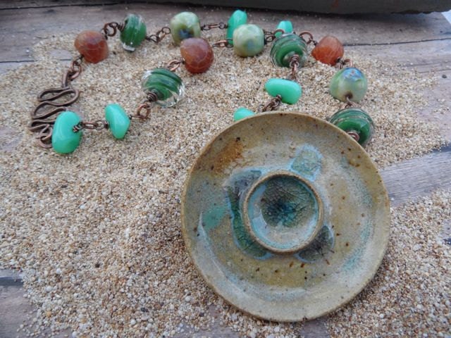 Sandy Sea Disc Necklace Set