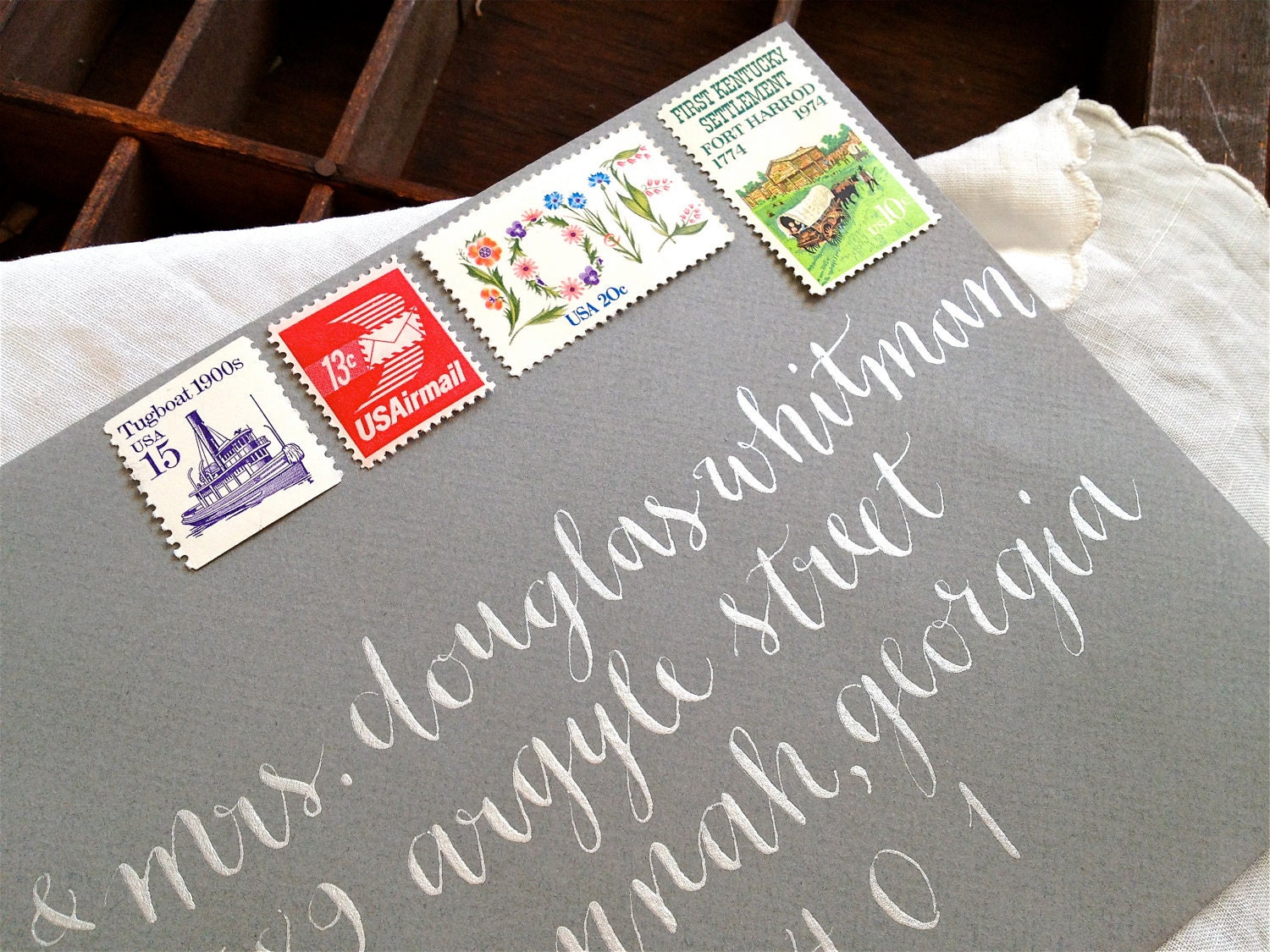 WEDDING PLACECARD CALLIGRAPHY in Longbottom Style