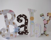 Baby Letters Wood Letters  Nursery Letters Nursery Decor Home Decor