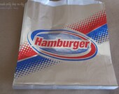 ReTRo HaMBurGeR BaGs-Foil--Birthday Parties--Sports theme--circus--Baseball--Cookout--25ct
