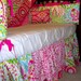 Custom Designed Crib Bedding Using Dena Fishbein's Kumari Garden