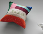 Cushion Cover - ONE SADIE Personalized Cushion Cover - Quilted Patchwork Cushion - 12" x 12"