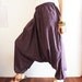 Harem Pants Purple Striped Cotton Genie Aladdin