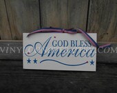 God Bless America Home Decor Wood Block