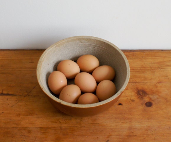 RESERVED  rustic polish sandstone bowl, farmhouse chic in brown glaze