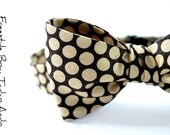 Mens Bow Tie Tadao Ando- Brown polkja dots bowtie   New Years Look