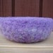 felted wool treasure bowl violet mix container