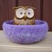 felted wool treasure bowl violet mix container