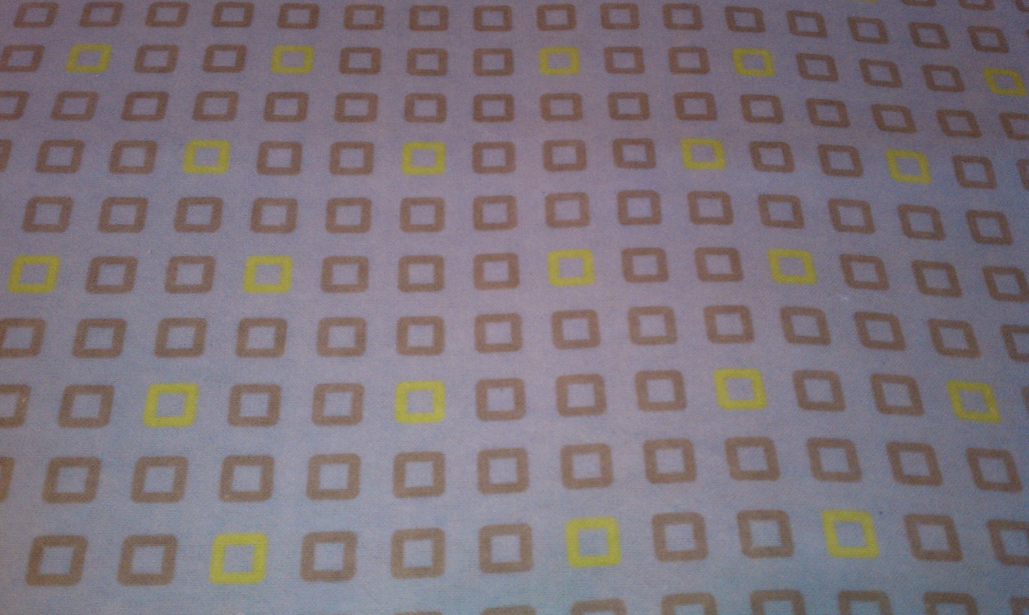Light Blue with Green and Gray Squares Flannel Crib Sheet