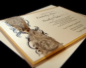 Kimberley's Antique Flourish Custom Wedding Invitation