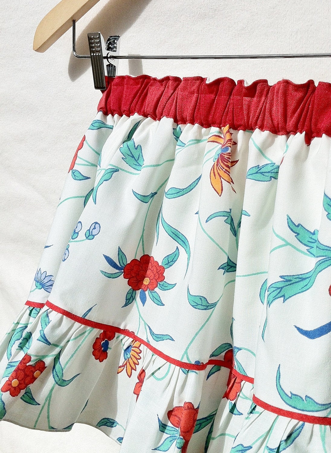 50% OFF Upcycled Flowering Ivy Skirt Little Girls Size 4 to 7 OOAK