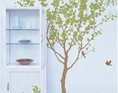 Vinyl tree wall decals wall stickers tree kids nature,baby nursery roomdecor wall decor wall art-Tree with Birds