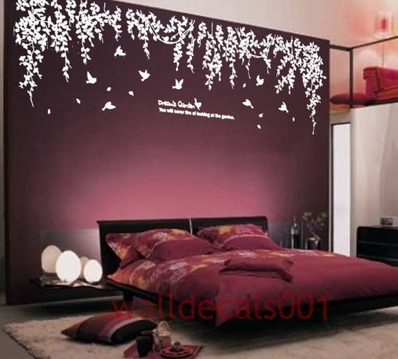 Vinyl wall decals wall stickers tree decals - Dream's garden