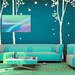 Wall Decal White tree decal wall Sticker tree decal sticker kids baby nursery graphic mural art - birds in birch forest