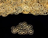 20x BRASS - 1/2 Inch (12.7mm) SteamPunk Gears