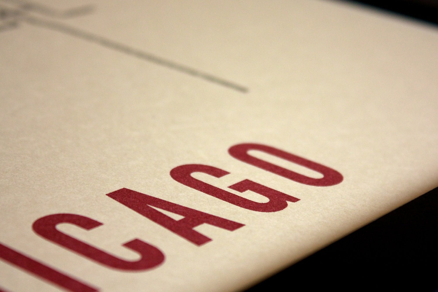 Chicago Typographic Transit Map Poster
