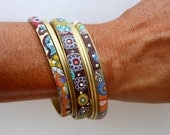The Full Shisha Shimmy -Set 4:One wide, two narrow and 4 thin bracelets