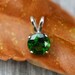 14K White Gold & Green Chrome Diopside Pendant only