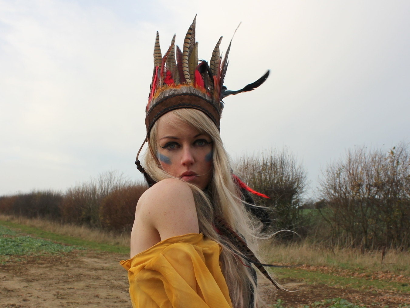 Custom feather headband