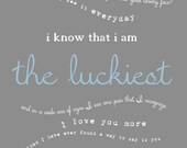 Song Print "The Luckiest"