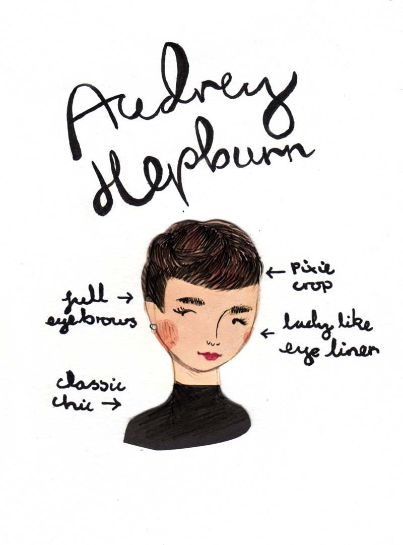 Style Icon Audrey Hepburn A5 Archival Art Print