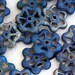 Set of Blue Vintage Salvage Water Valve Furniture Knobs