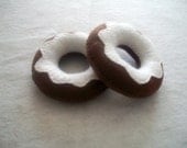 Chocolate Felted Doughnuts (Set of Two)