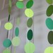 Paper Garland, Shades of Green, St. Patrick's Day Decoration,