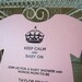 Keep Calm Baby Shower Invitation  - Custom Die Cut Onesie and Your Choice of Metallic Card Stock