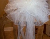 Tulle Bows for Church Pews or Chairs/ Trellis Bows/Fence...Set of 6