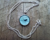 Hi Little Birdie Necklace - Original Hand Painted Watercolor Pendant