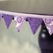 Cake Stand Bunting in Plum Purple and Lavender - 3 foot length for cake stand or decoration