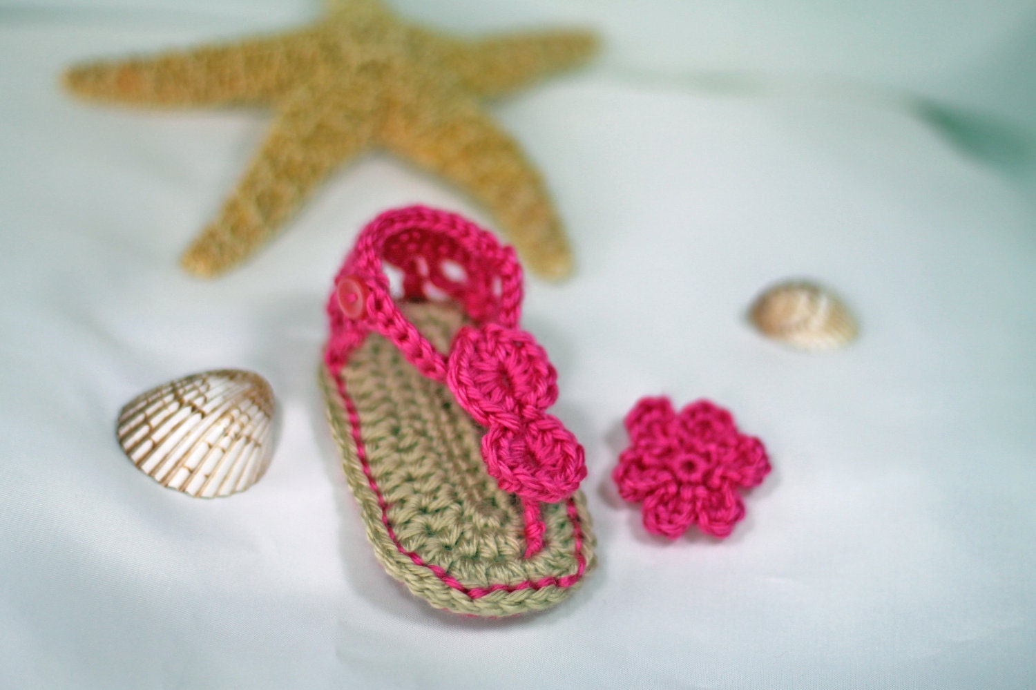 SALE PRICE Crochet Baby Booties - Crochet Baby Sandals - Baby Sandals