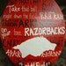 Arkansas Razorback Fight Song Fun Fonts Canvas Painting