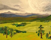 Colorado Landscape. Acrylic on Wood. 12" X 16" Ready to Hang.