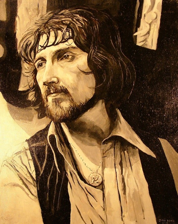 Portrait of Waylon Jennings. Oil on Canvas. 16" X 20"