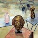 Gauguin's Death Mask. Oil on Canvas. 20" x 20"