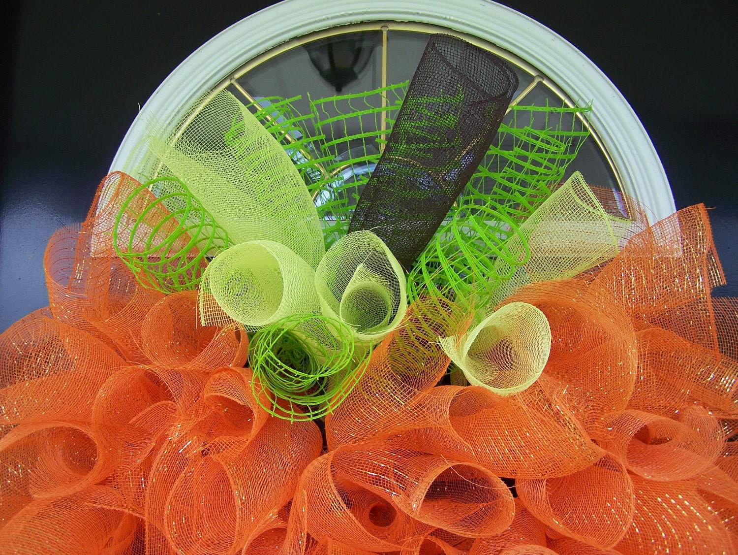 Handmade Front Door Deco mesh Halloween Fall Thanksgiving Pumpkin Wreath