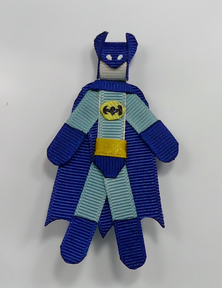 Batman and Robin Hair Clip Set (Hair Ribbon Sculpture)
