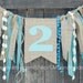 AGE or INITIAL BIRTHDAY banner (burlap & lace)