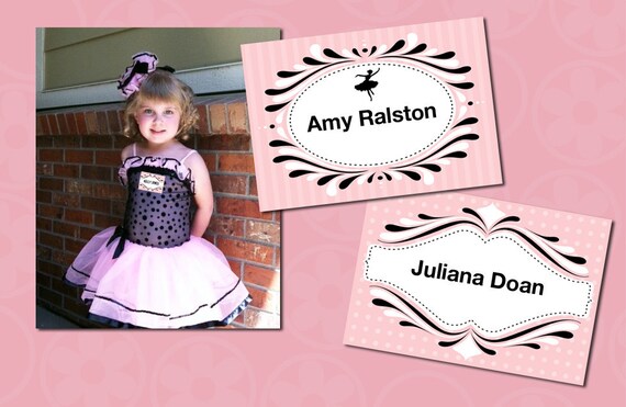 Twirling Ballerina Printable Name Tags or Labels Il_570xn