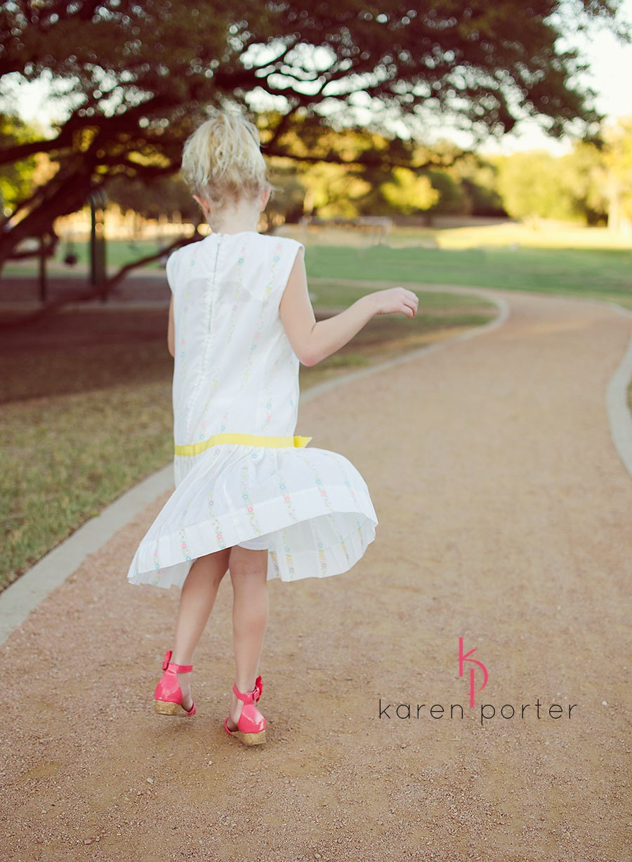 Vintage Handmade Girls Boho Dress, 1960's