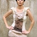 Eco-friendly Dress organic merino wool felt and ombre tights in neutral colors by texturable