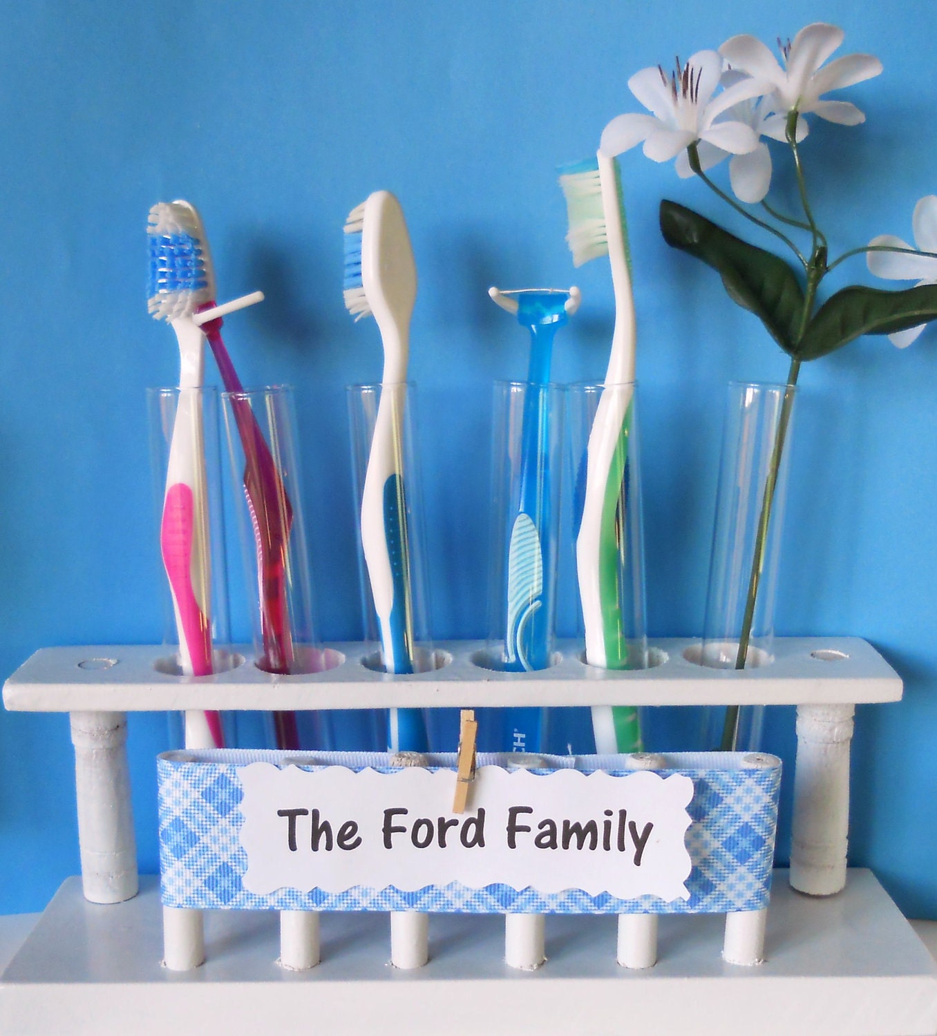 Test Tube Toothbrush Holder Rack for Family
